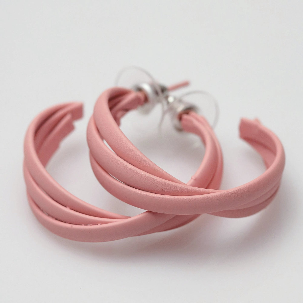 Baby Pink Orbit Hoops