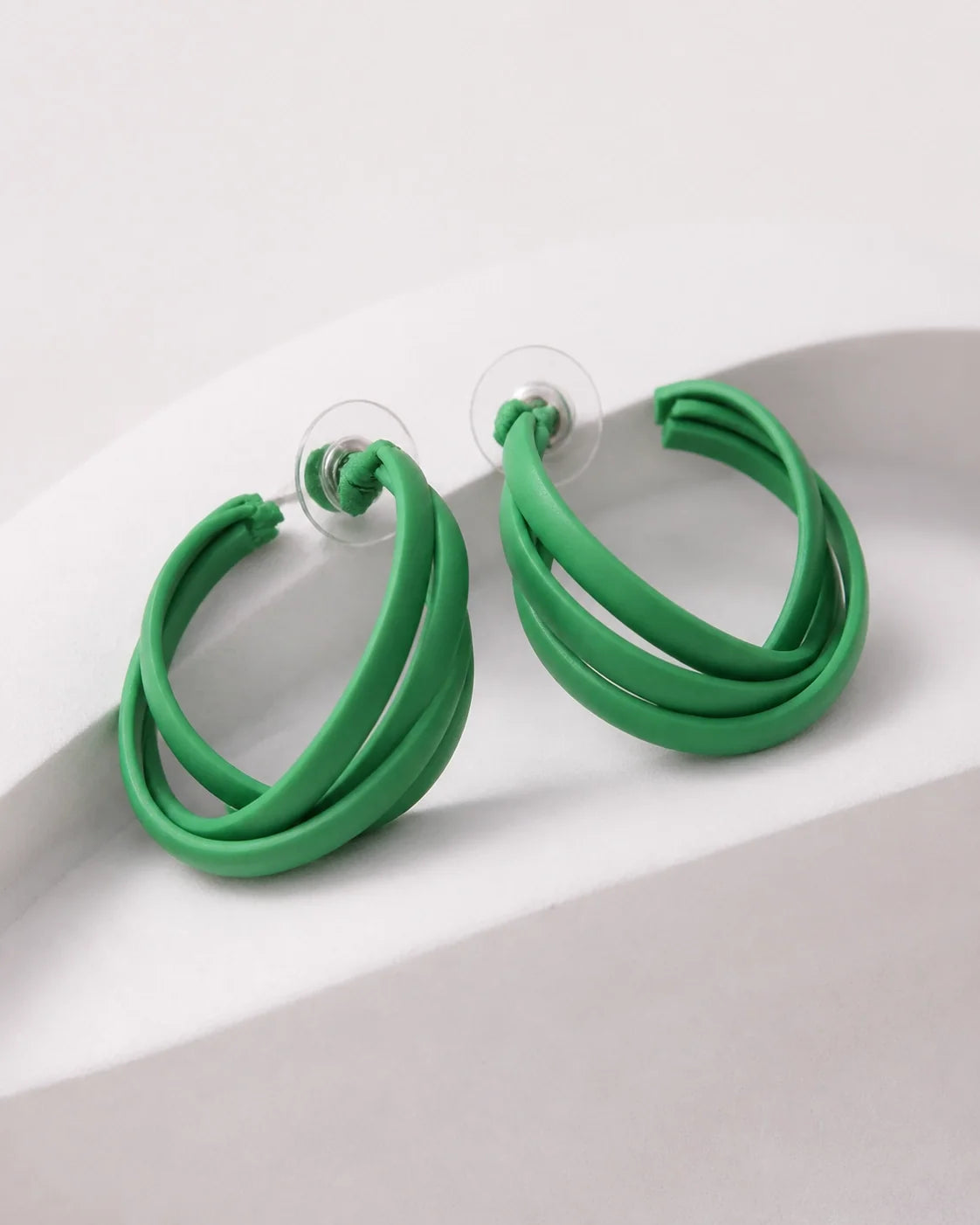 Bold Plastic Earrings - Green — product image