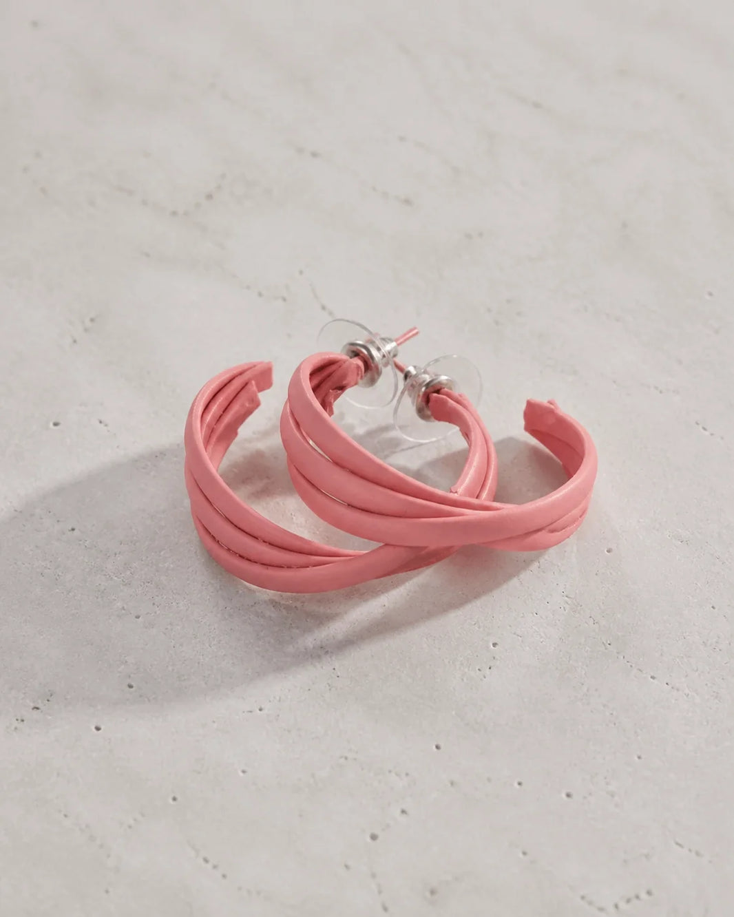 Bold Plastic Earrings - Baby Pink — product image