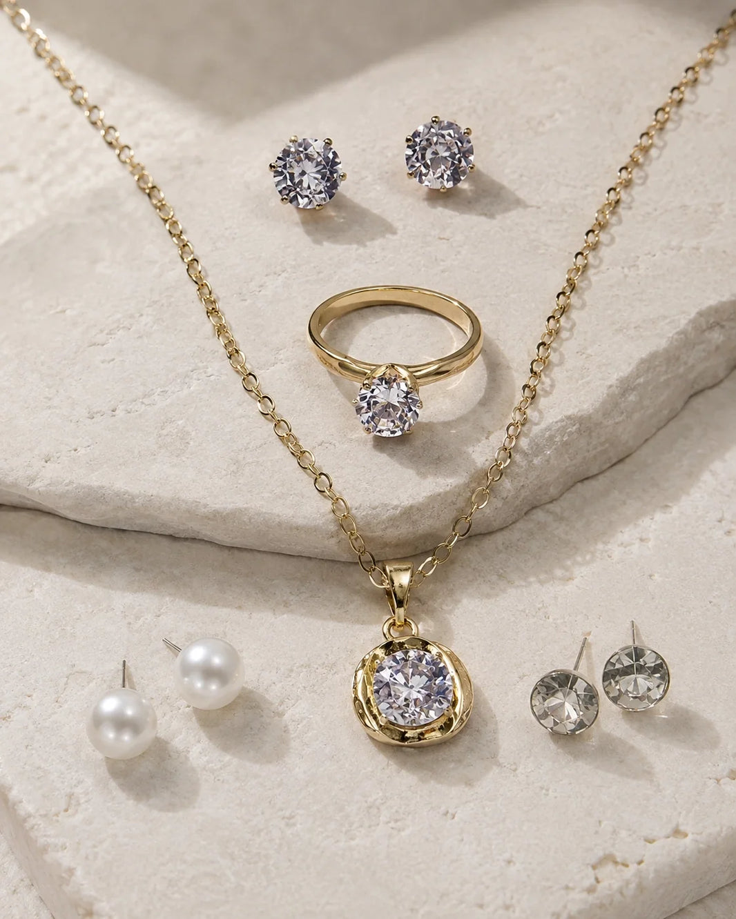 Rings, Tops & Pendant Gift Set III - Gold Silver — product image