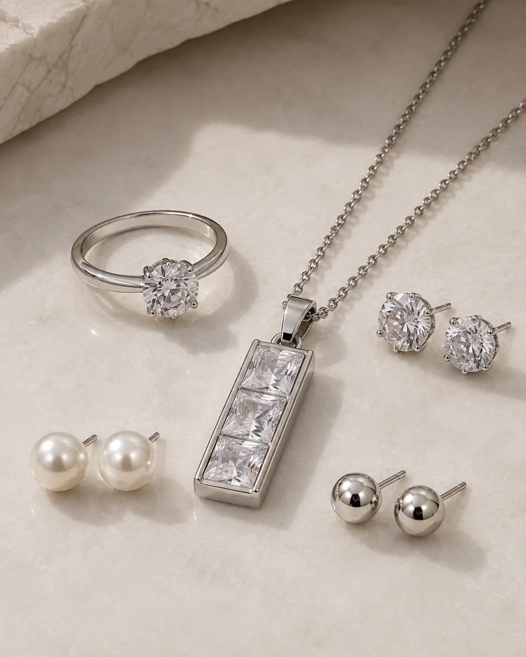 Rings, Tops & Pendant Gift Set V - Silver — product image