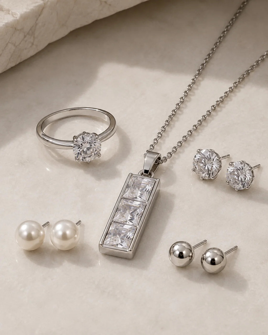 Rings, Tops & Pendant Gift Set V - Silver — product image