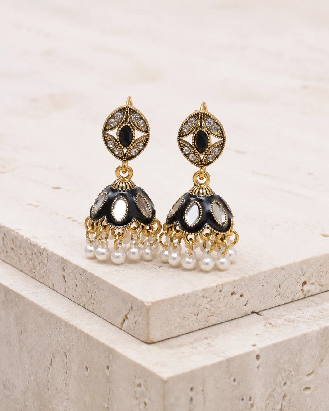 Traditional Jhumki - Black — product image