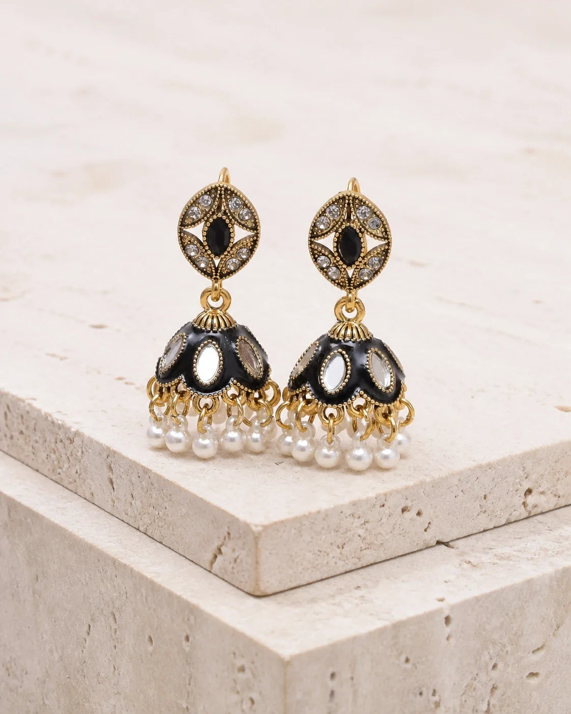 Traditional Jhumki - Black — product image