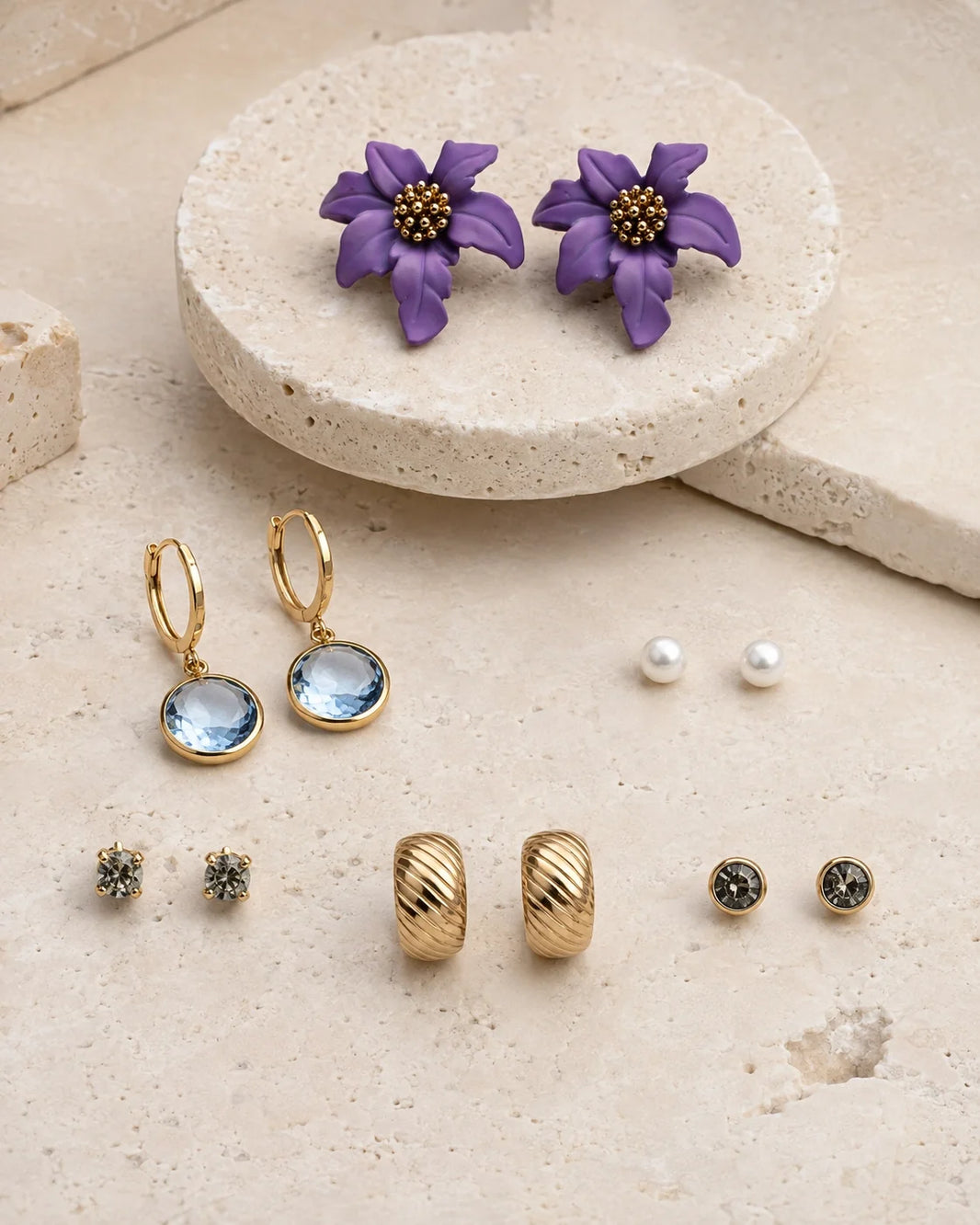 Gold Tops Jewellery Set - Gold — product image