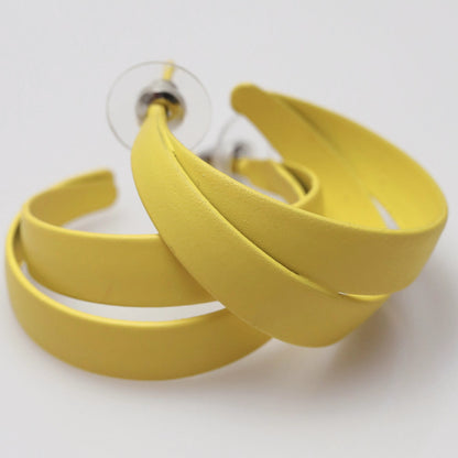 Yellow Helix Hoops