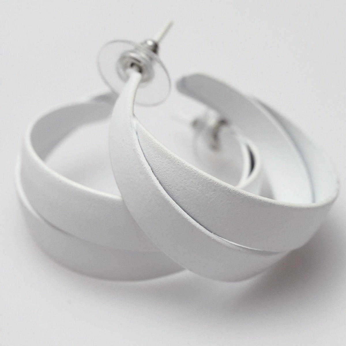 White Helix Hoops