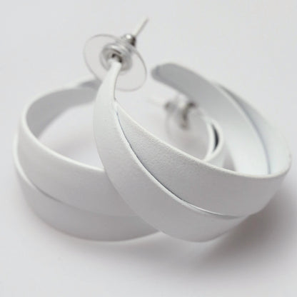 White Helix Hoops