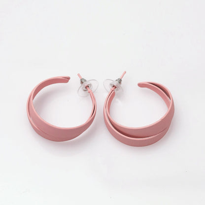 Baby Pink Helix Hoops