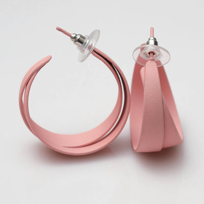 Baby Pink Helix Hoops