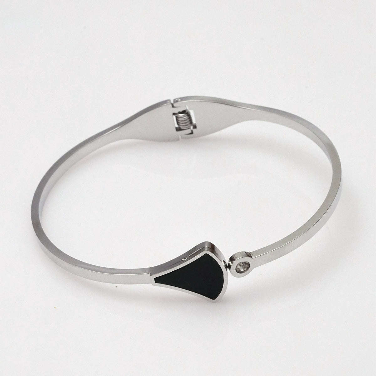 Midnight Arrow Silver Bangle