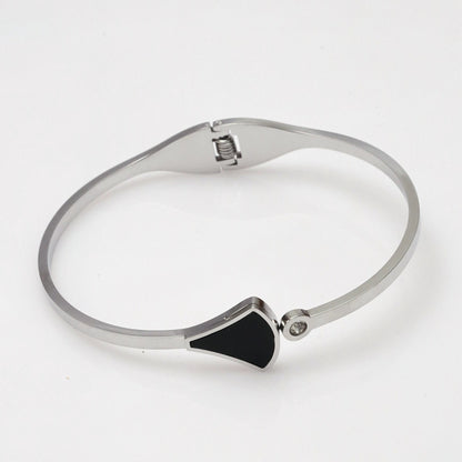 Midnight Arrow Silver Bangle