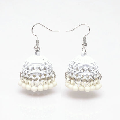 White Bohemia Drop Jhumki