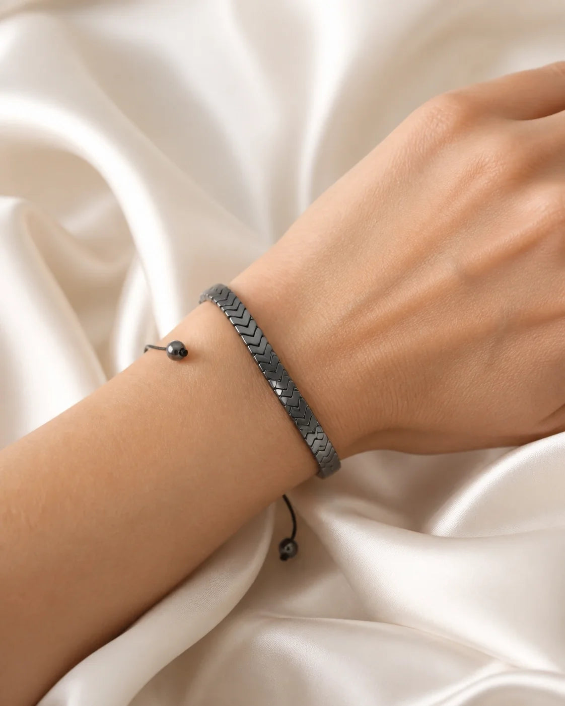 Flat Black Bracelet - Black — lifestyle image