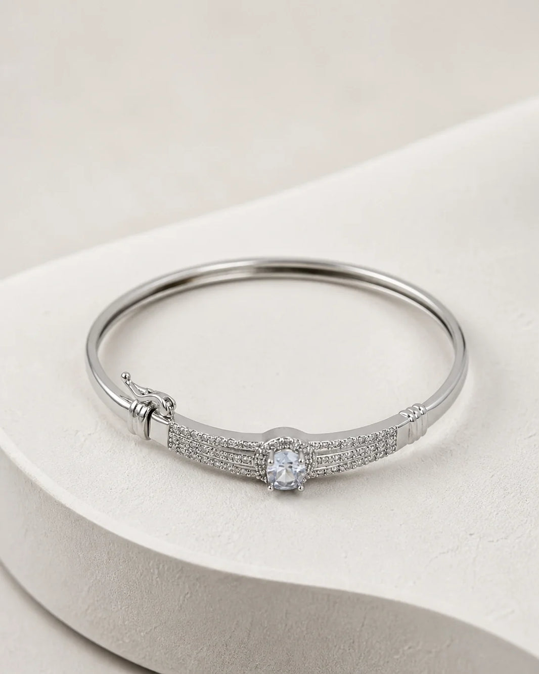 Bracelet and Ring - Silver Light Blue — product image