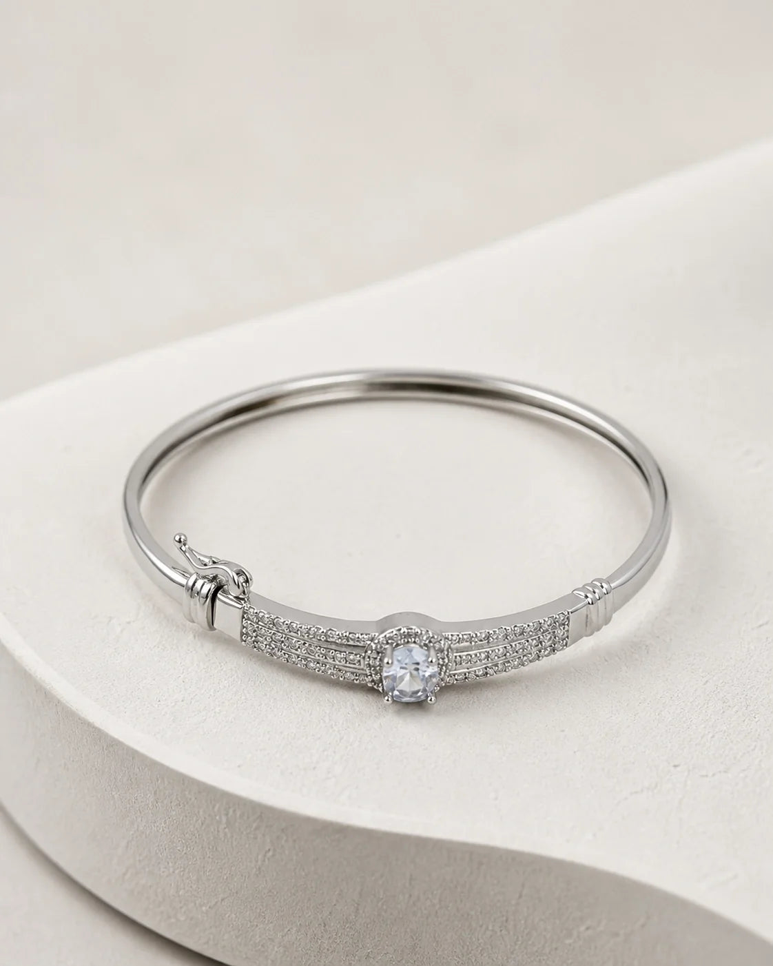 Bracelet and Ring - Silver Light Blue — product image