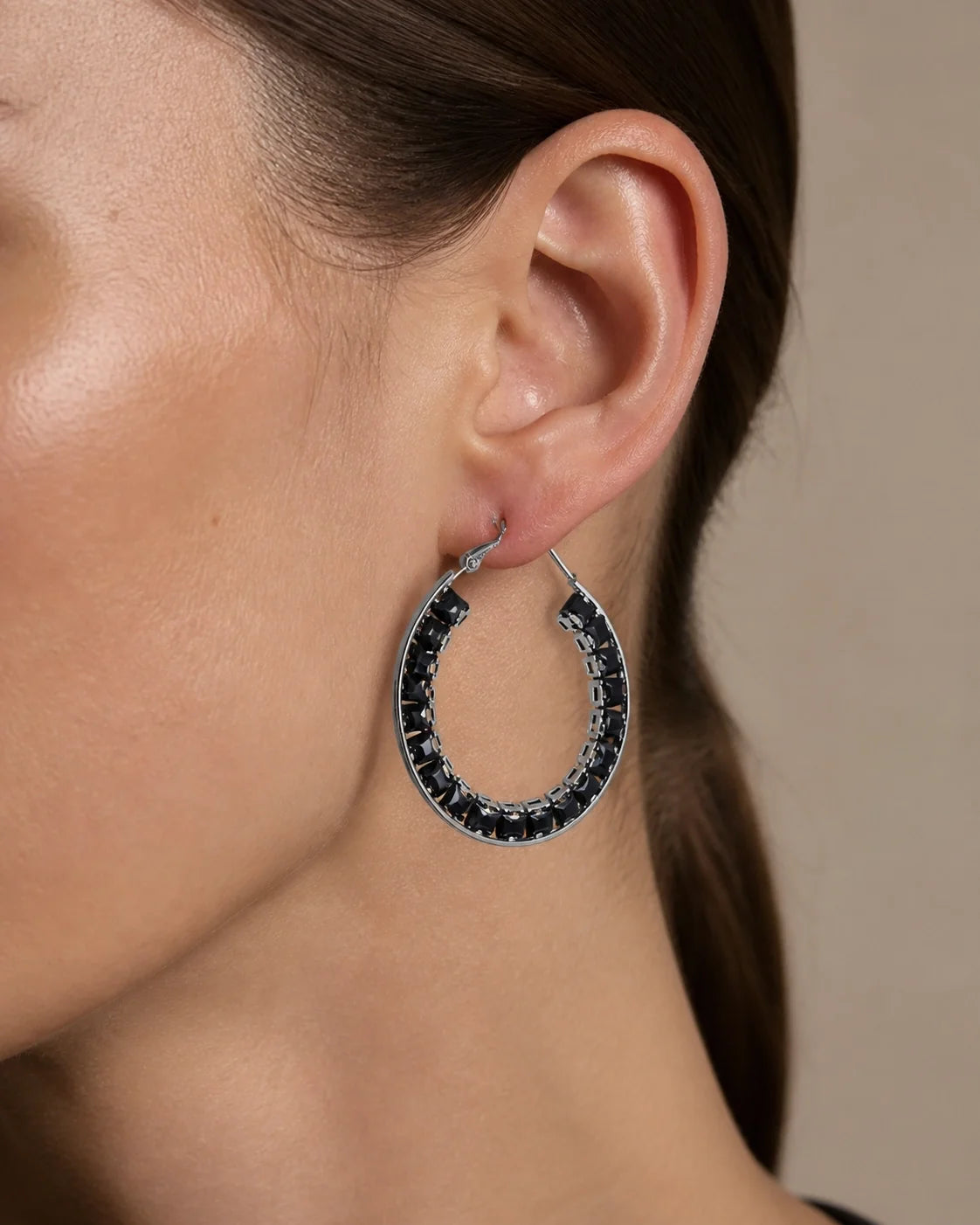 Big Earrings - Black — lifestyle image