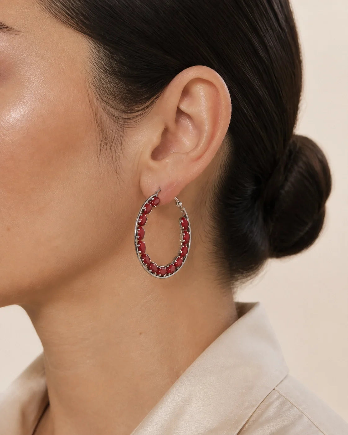 Big Earrings - Red — lifestyle image