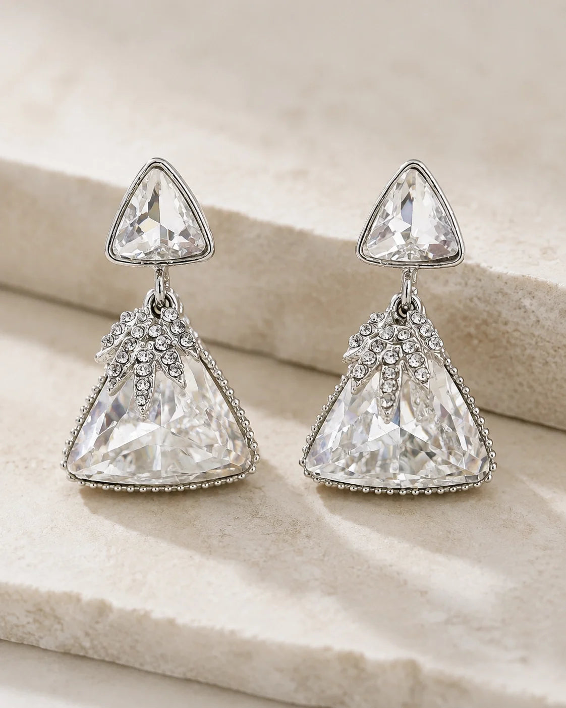 Earring with Studs - Hanging - Silver — product image