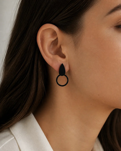 Mirch Style Earrings - Black - Red - Pink — lifestyle image