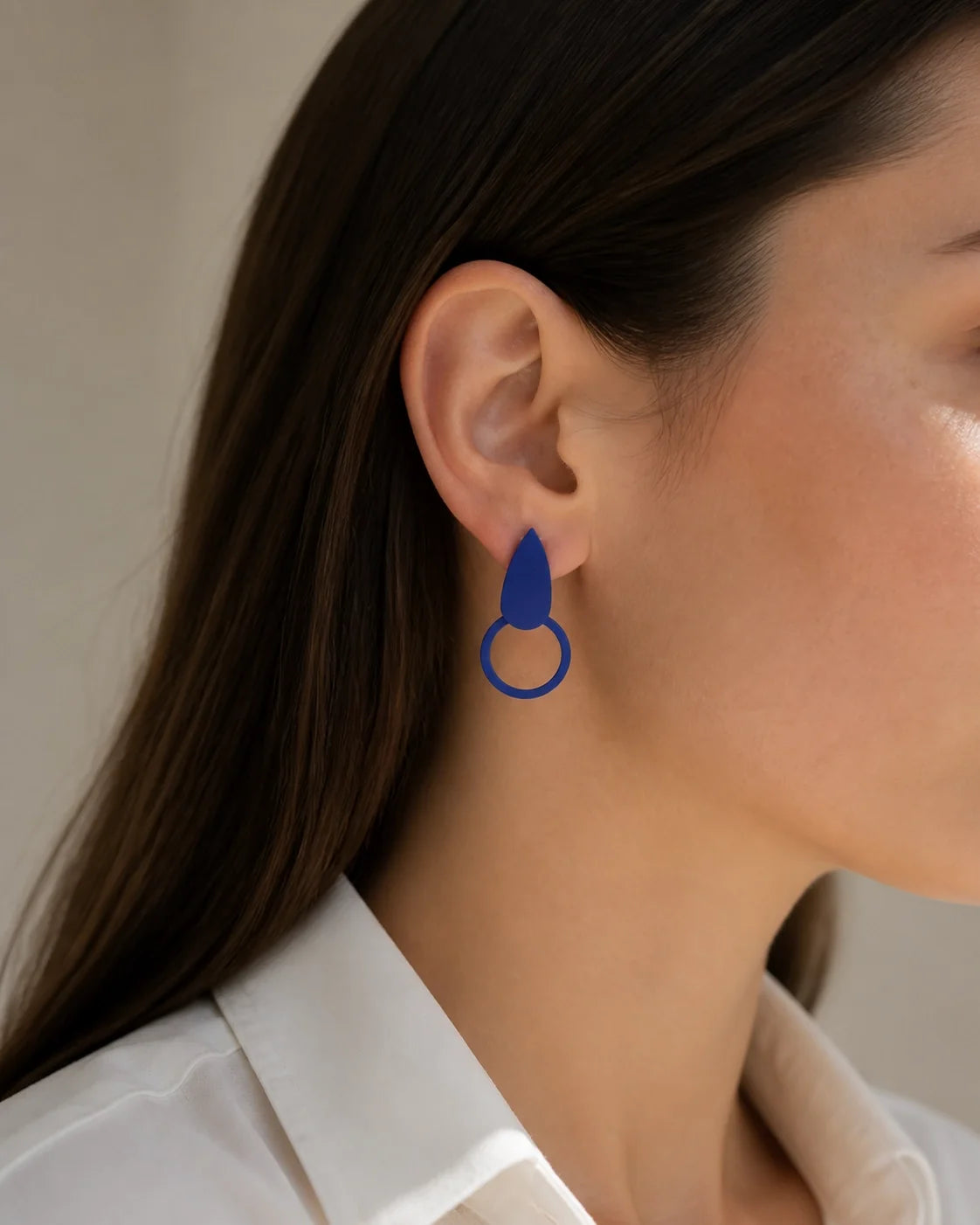 Mirch Style Earrings - Blue - White - Sky — lifestyle image