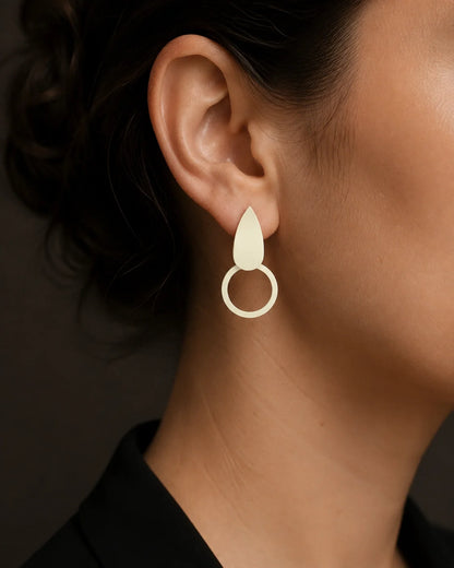 Mirch Style Earrings - Blue - White - Orange — lifestyle image