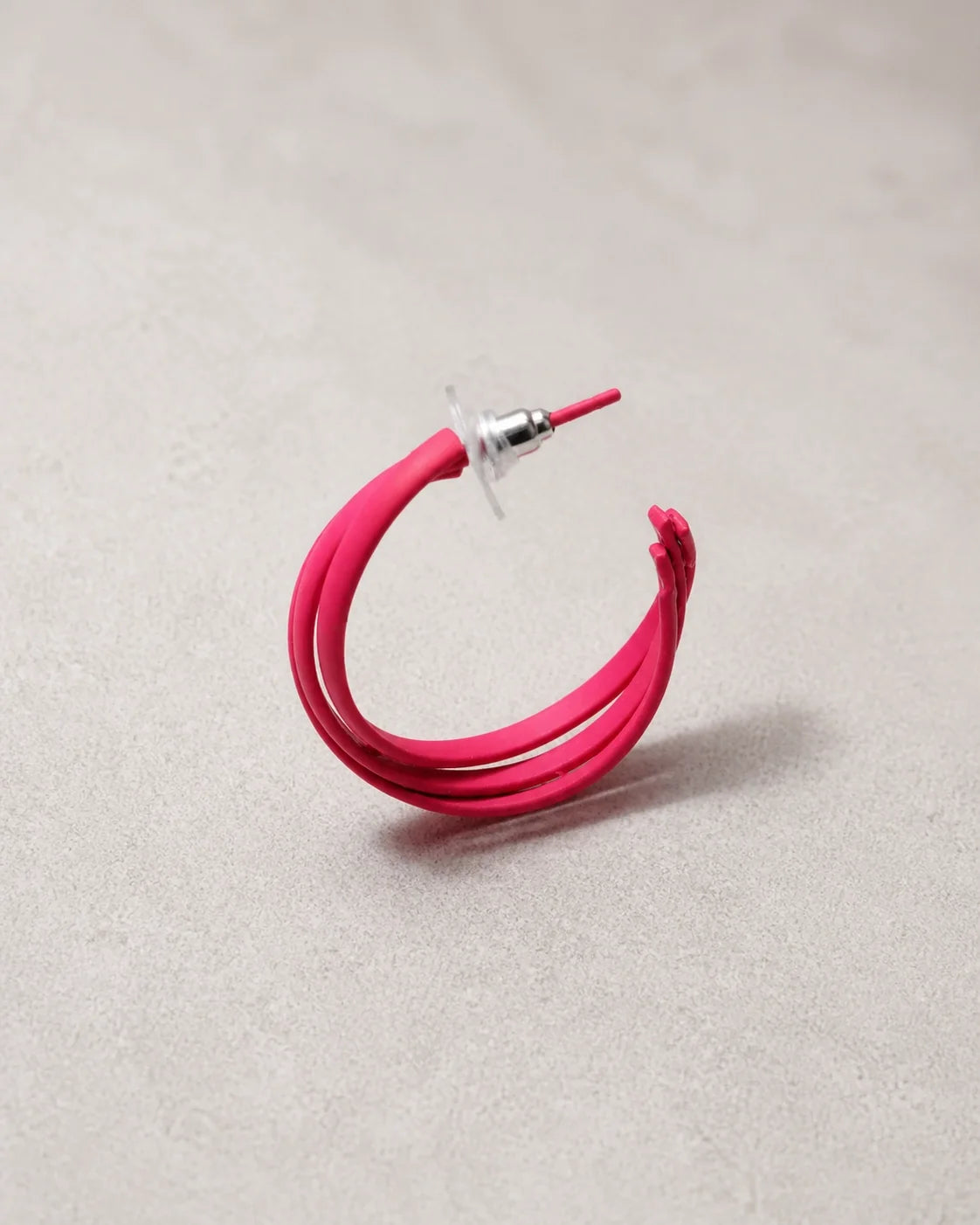 Bold Plastic Earrings - Shocking Pink — product image