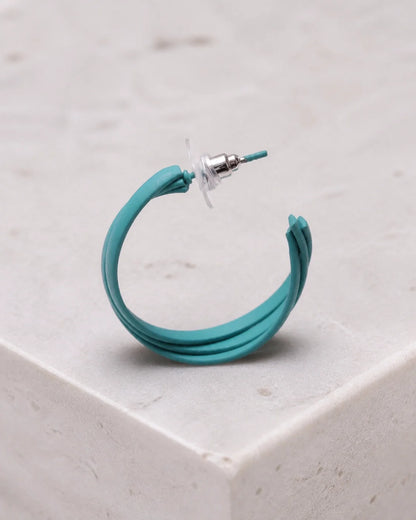Bold Plastic Earrings - Aqua — product image