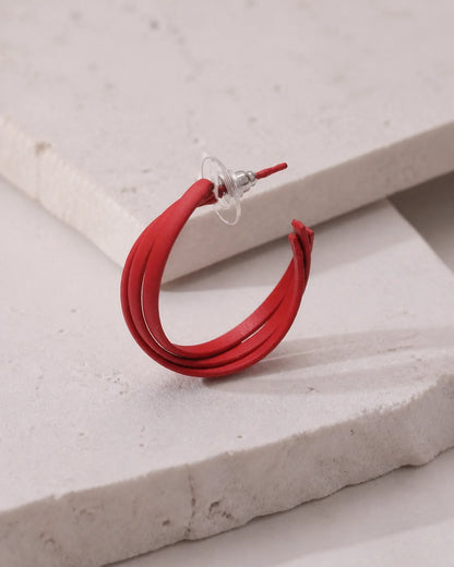 Bold Plastic Earrings - Red — product image