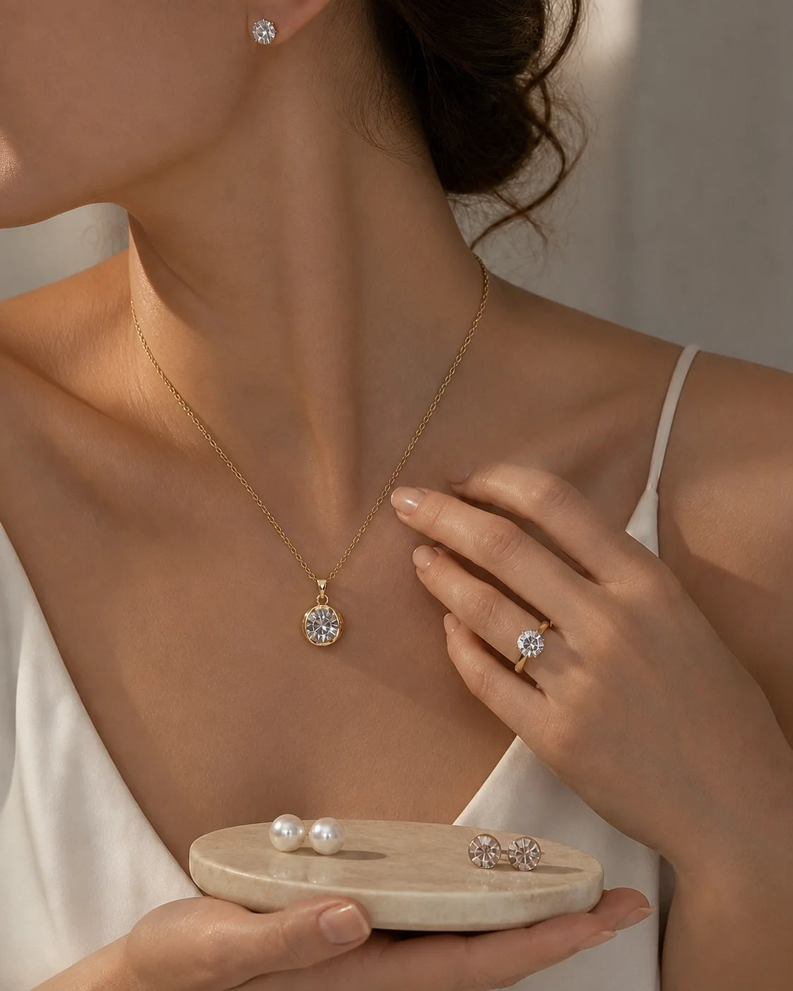 Rings, Tops & Pendant Gift Set III - Gold Silver — lifestyle image