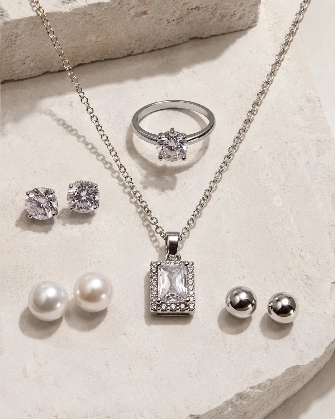 Rings, Tops & Pendant Gift Set VII - Silver — product image