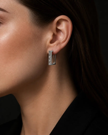 Silver Tops Earring - Silver — lifestyle image