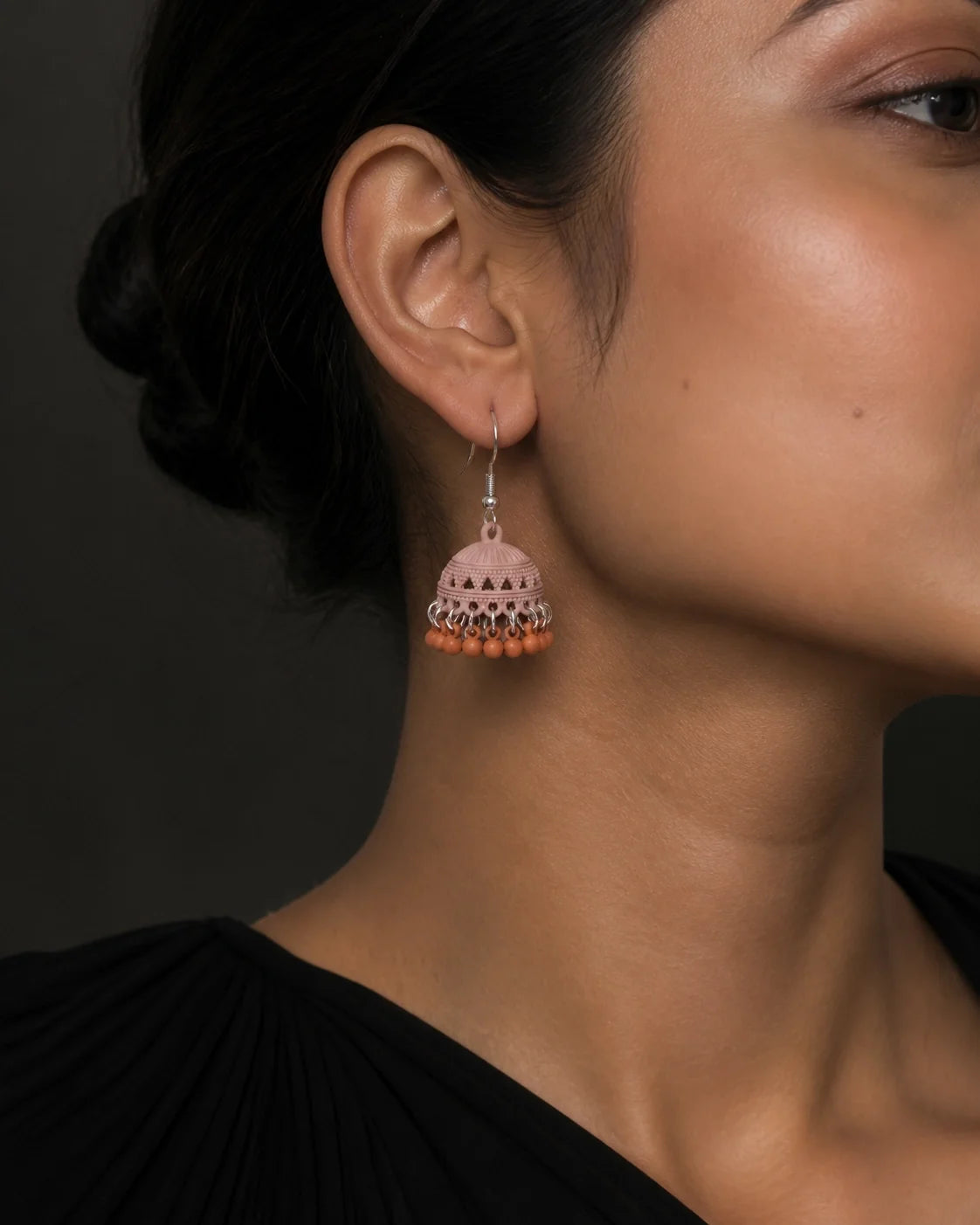Colorful Jhumki - Brown — lifestyle image