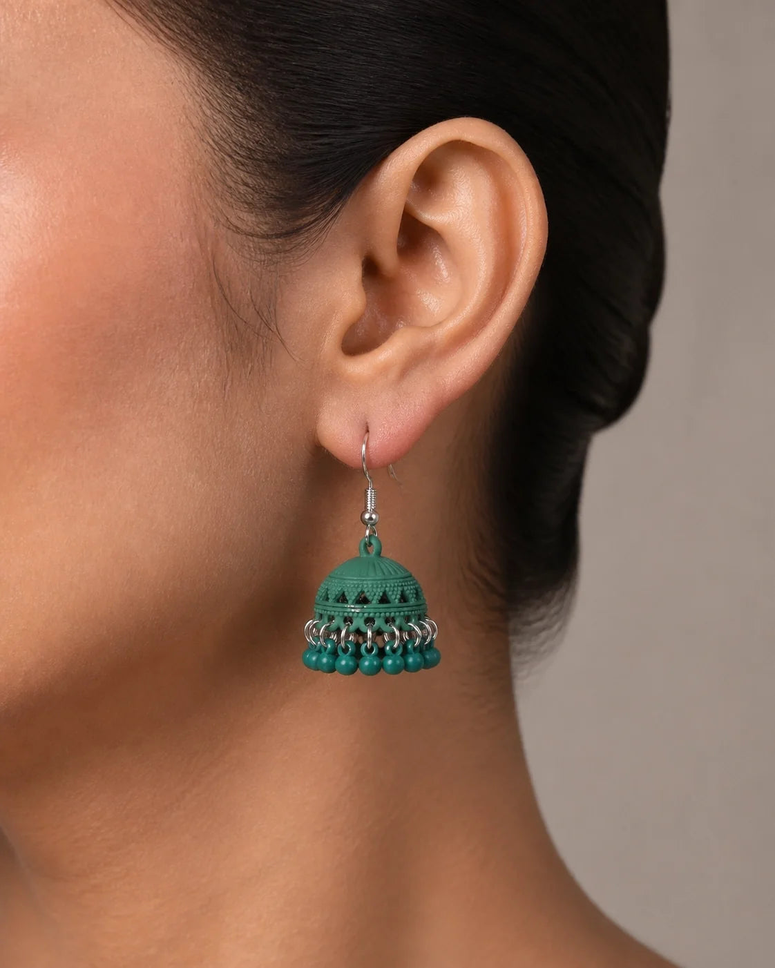 Colorful Jhumki - Green — lifestyle image