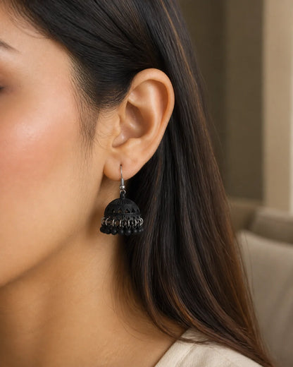 Colorful Jhumki - Black — lifestyle image