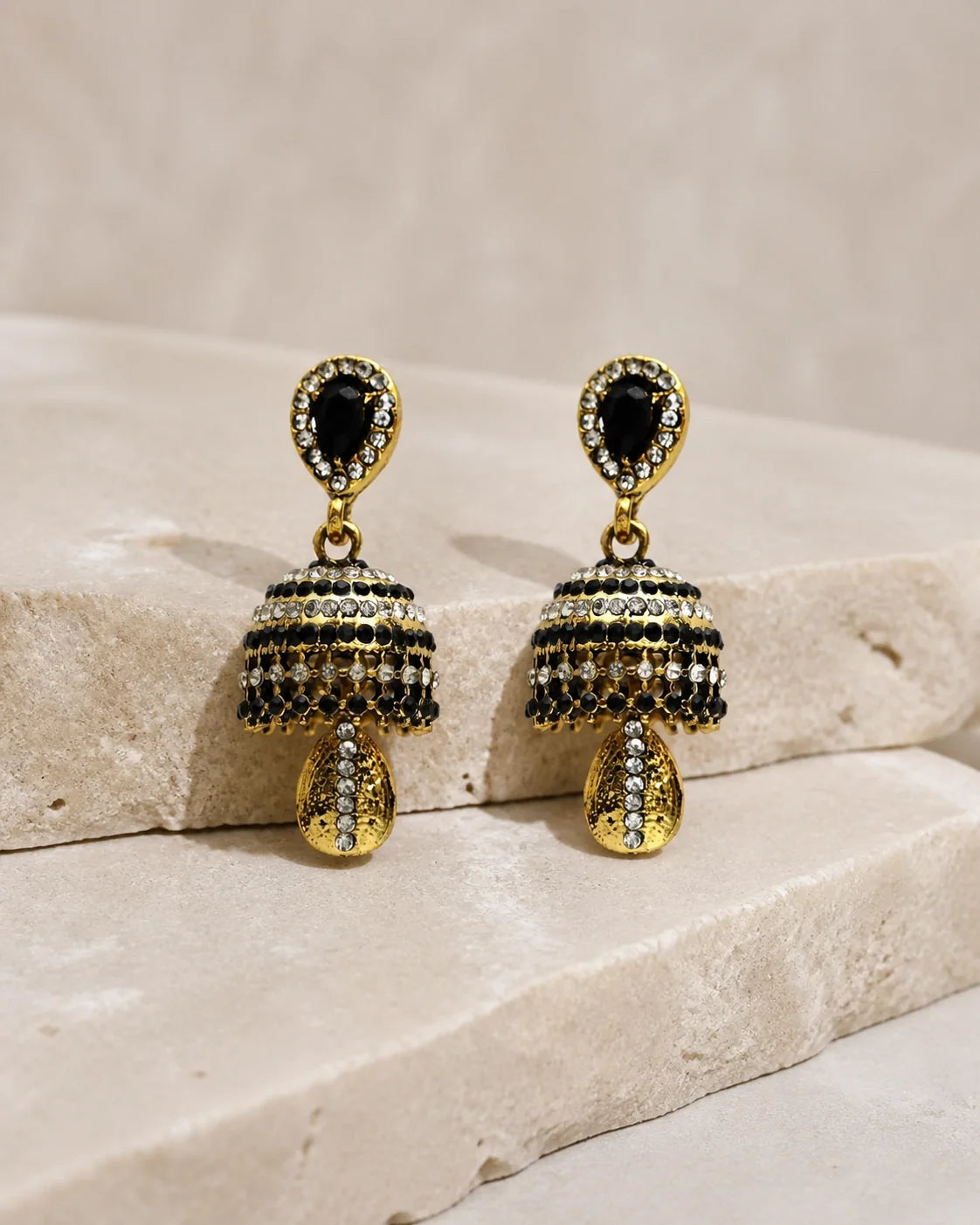 BlackGold Traditional Jhumki - Black Gold — product image