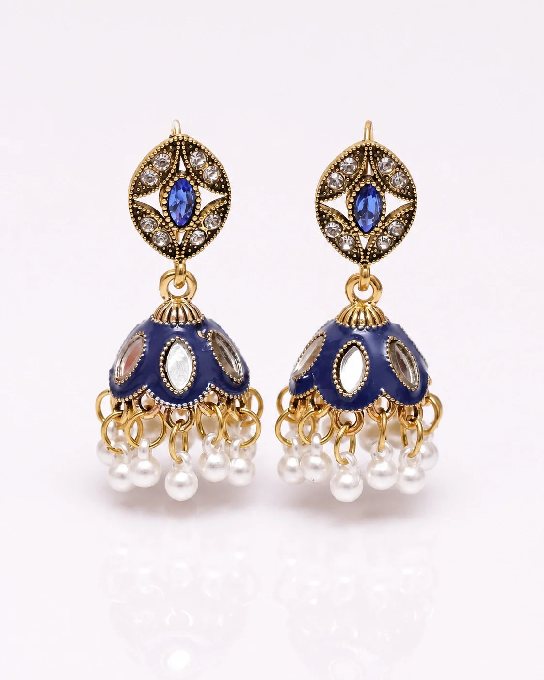 Traditional Jhumki - Navy Blue — product image