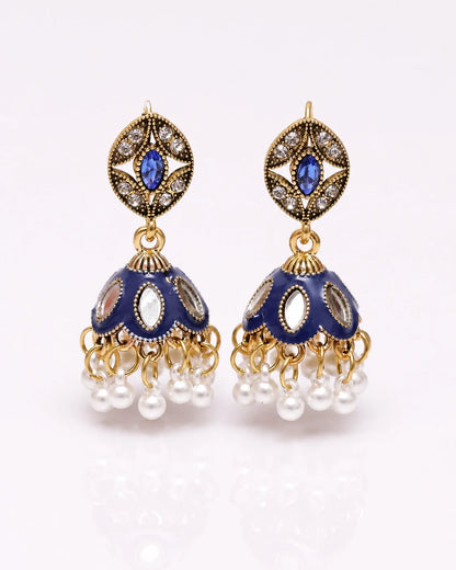 Traditional Jhumki - Navy Blue — product image