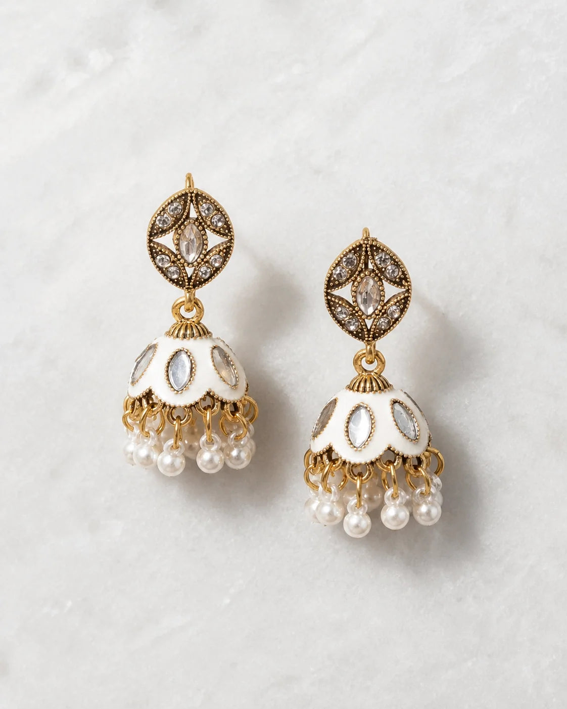 Traditional Jhumki - White — product image