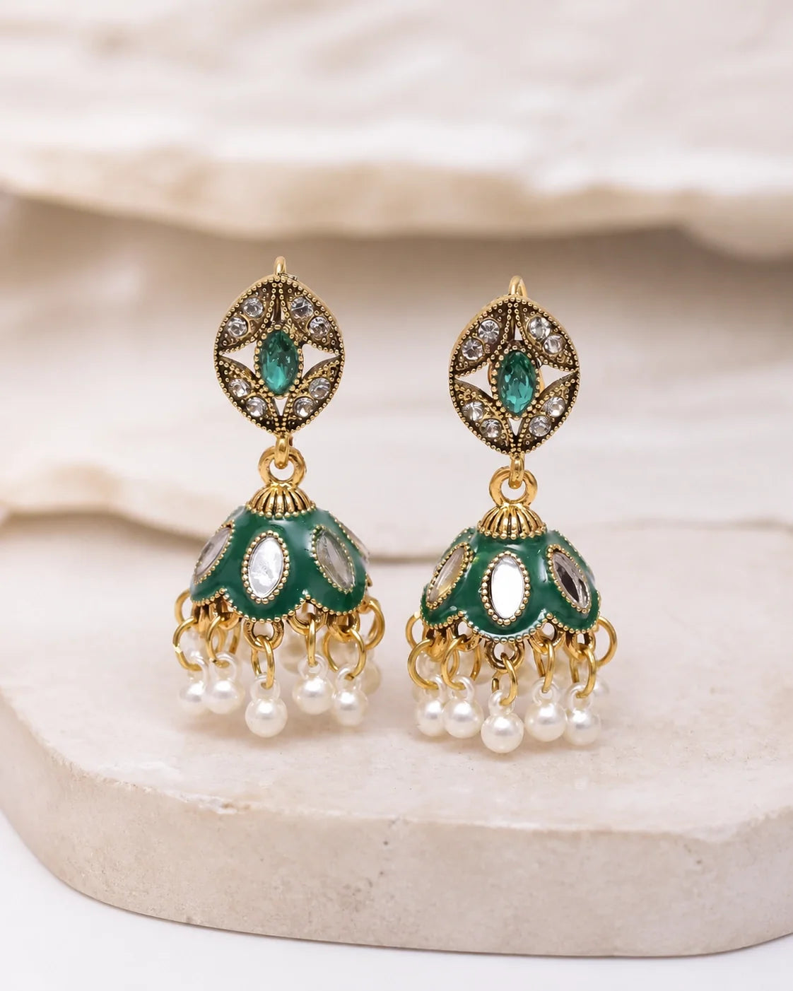 Traditional Jhumki - Green — product image