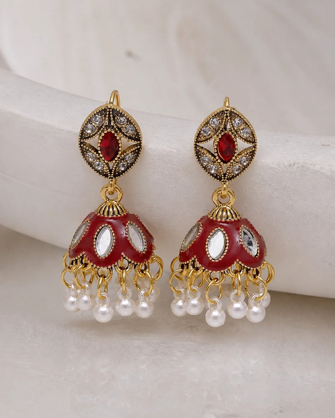 Traditional Jhumki - Red — product image